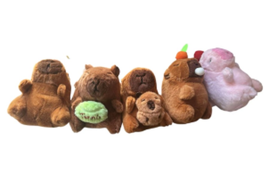 Llavero de peluche capibara
