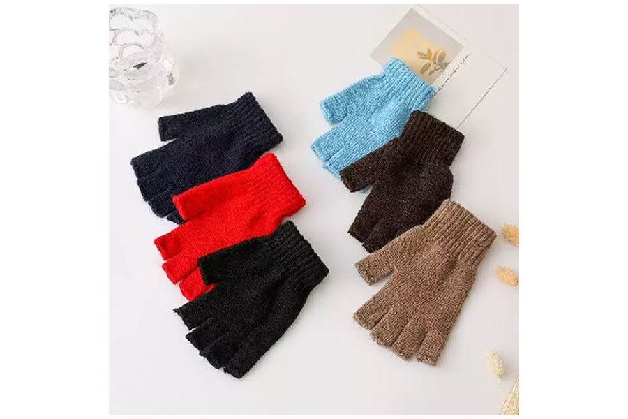 Guantes de punto sin dedos